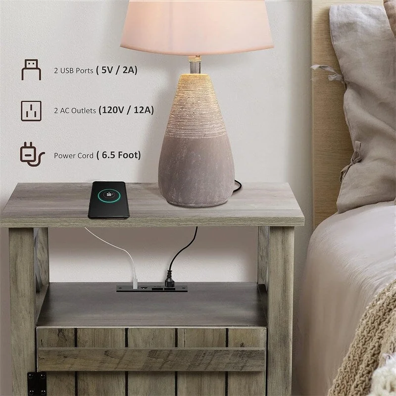 Nightstand with Charging Station