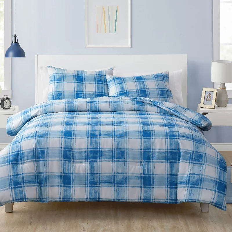 Olivia & Finn Ryan Blue Plaid Comforter Set