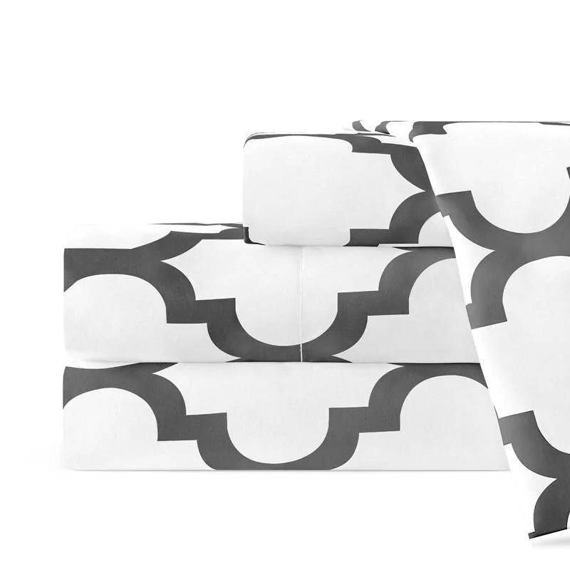 Porch & Den Santa Anita Quatrefoil Pattern 4-piece Sheet Set