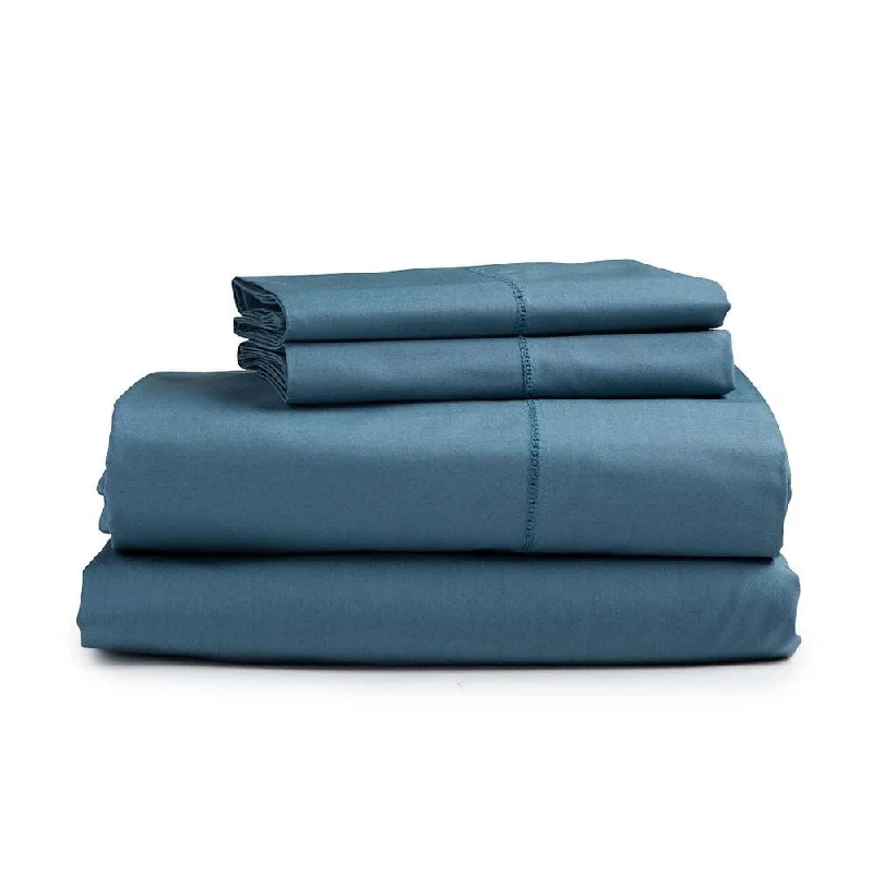 Queen Signature Cotton Percale Sheet Set - Blue Spruce