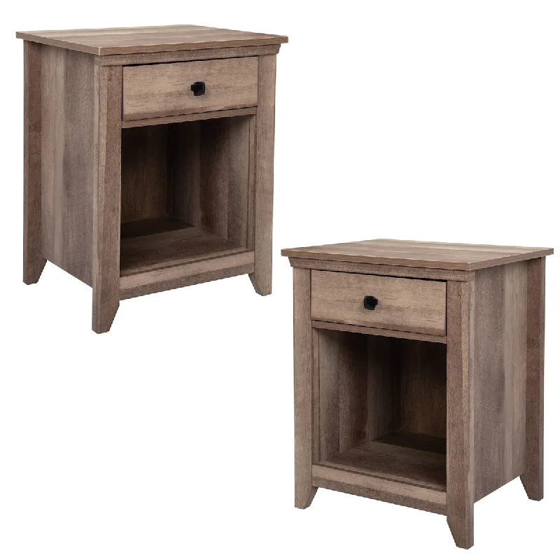 Set of 2 Farmhouse Nightstand