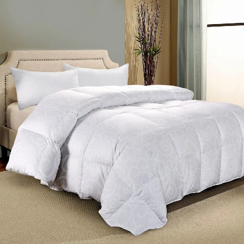 Soft All-Season Cotton Damask Down Alternative Comforter