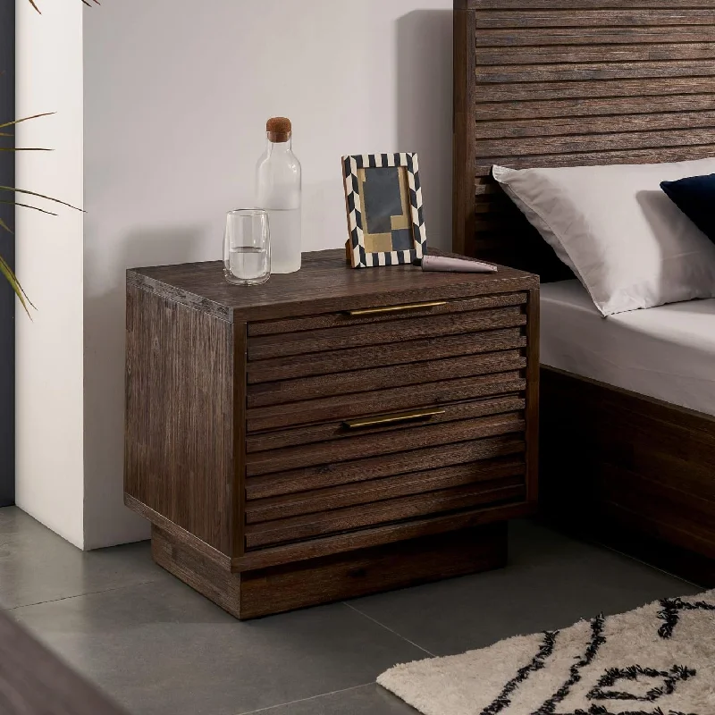 Solid Acacia and Engineered Emery Nightstand