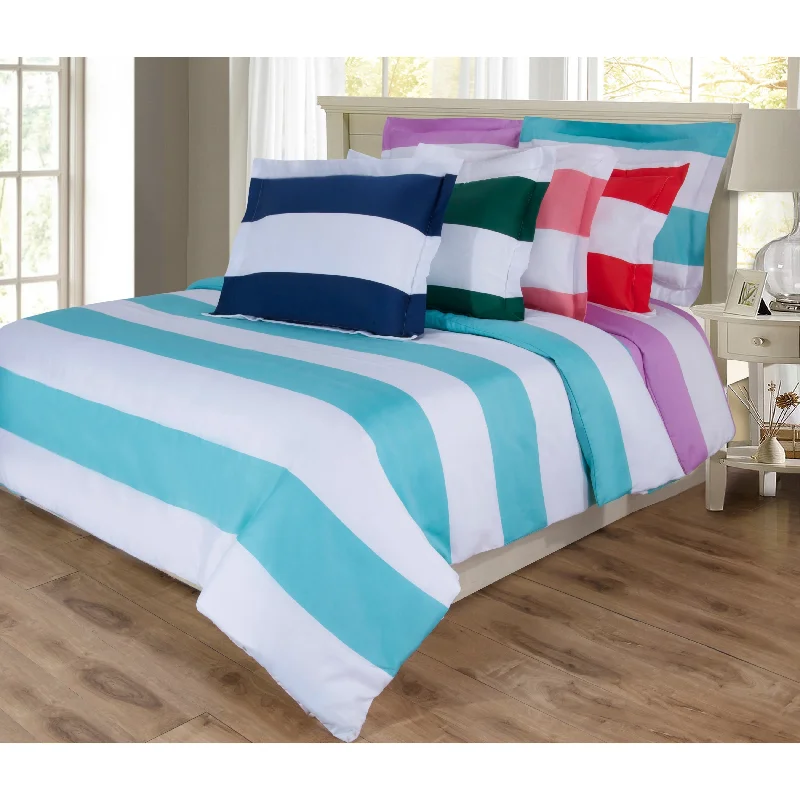 Superior Cabana Striped 600 Thread Count Duvet Cover Set