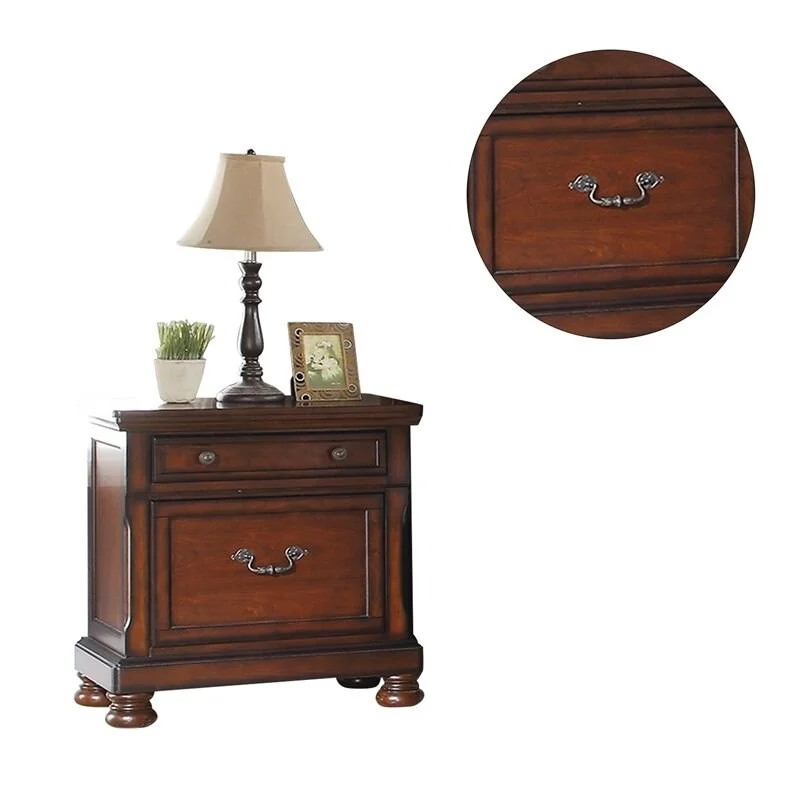 Traditional Formal Look Cherry Finish 1pc Nightstand Storage