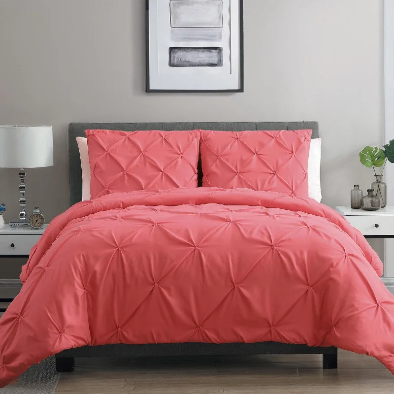 VCNY Home Carmen 4-Piece Pintuck Duvet Set