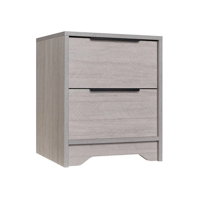 Wooden 2 drawers nightstand