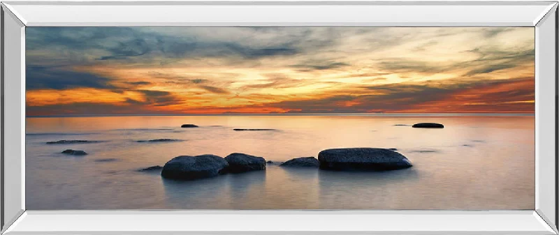 Bit Of Heaven By Daniel J. Bellyk - Mirrored Frame Wall Art - Orange