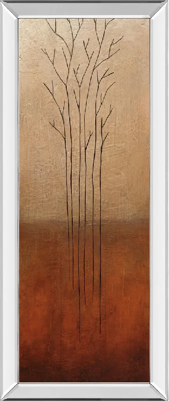 Branch Rouge I By Eve - Mirrored Frame Wall Art - Dark Brown