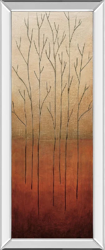 Branch Rouge II By Eve - Mirrored Frame Wall Art - Dark Brown