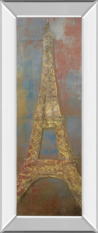 Eiffel By Longo - Mirror Framed Print Wall Art - Gold