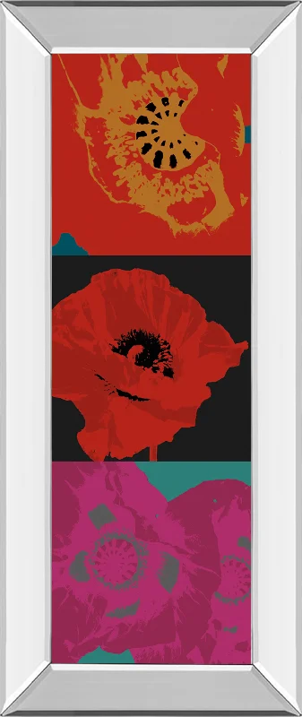 Pop Poppies By Li-legger - Mirrored Frame - Blue