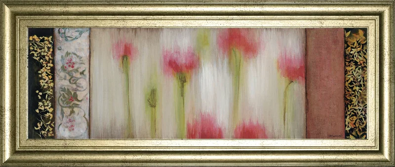 Rain Flower I By Dysart - Framed Print Wall Art - Red