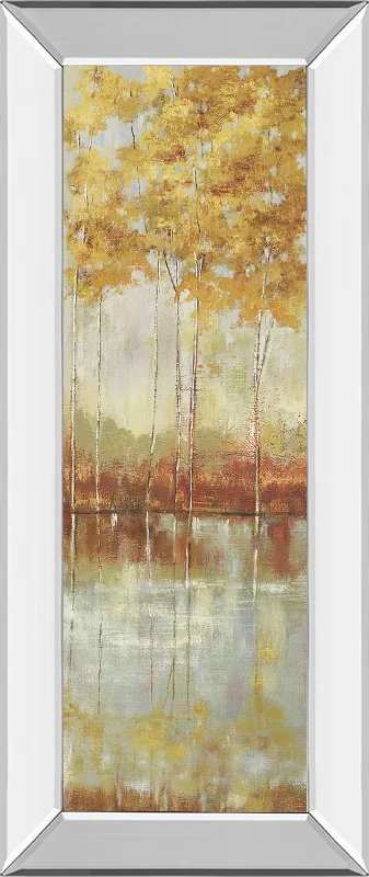 Reflections I By Allison Pearce - Mirror Framed Print Wall Art - Yellow