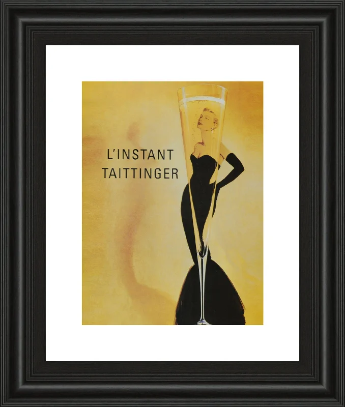 Taittinger - Framed Print Wall Art- Yellow - Yellow