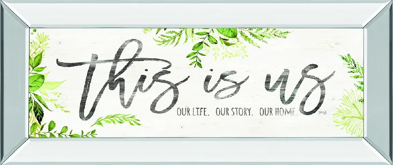 This Is Us By Marla Rae - Mirror Framed Print Wall Art - Green