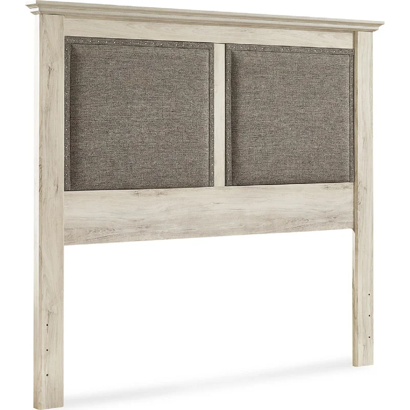 Cambeck King Upholstered Headboard - Whitewash