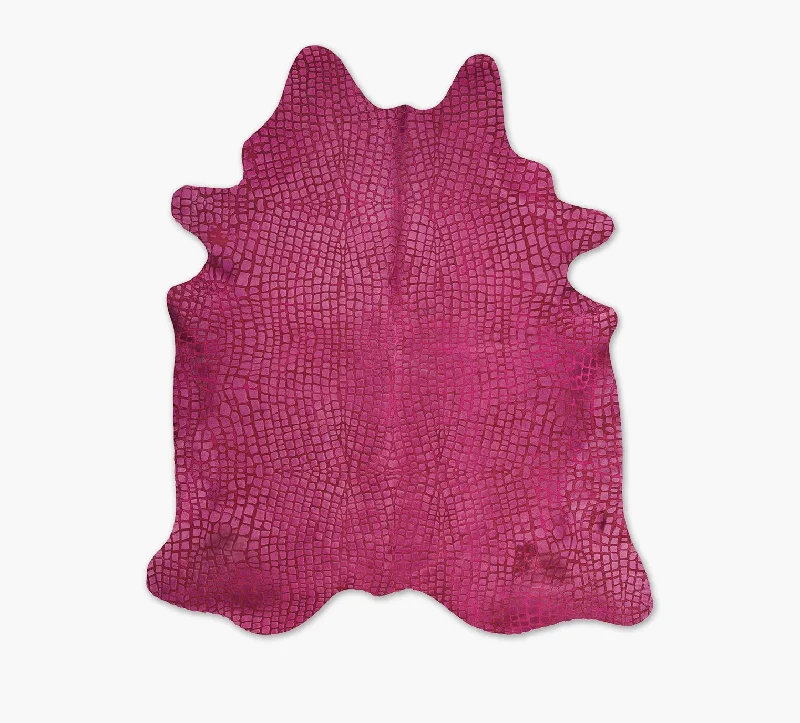 Fushia Crocodile Rug 5 x 8