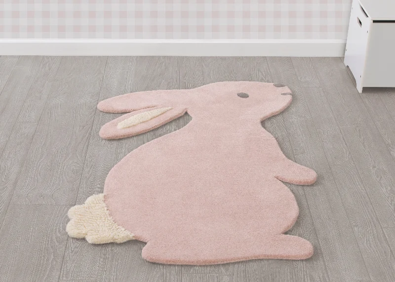 Hand-Tufted 100% Wool Bunny Rug