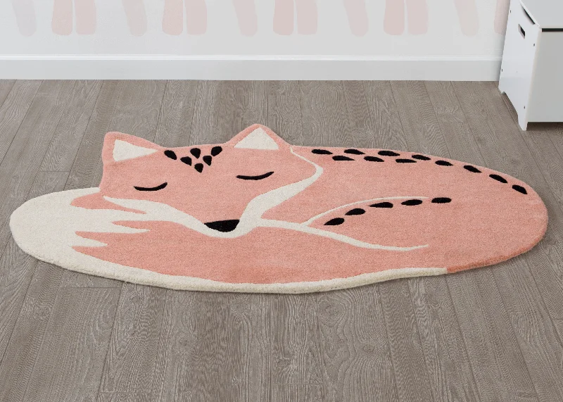 Hand-Tufted 100% Wool Fox Rug