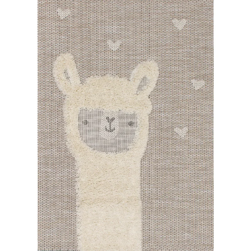 Kids Llama Area Rug - 5'x8'