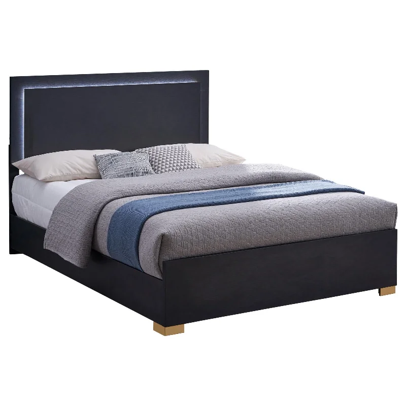 Marceline Full Bed with LED Headboard Black