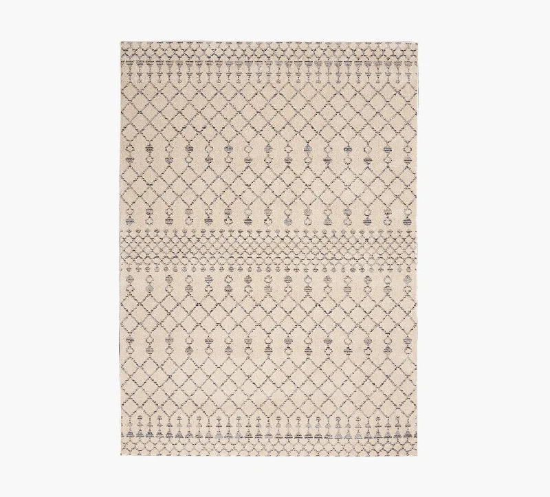 Palmetto Grey Beige 8 x 10 Rug