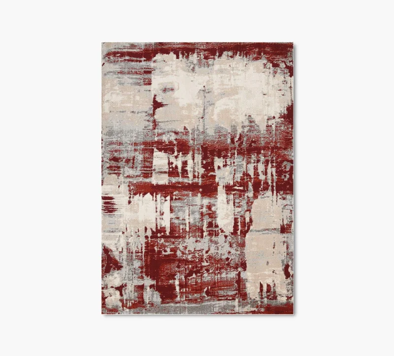 Maxell Red and Ivory 5 x 8 Rug