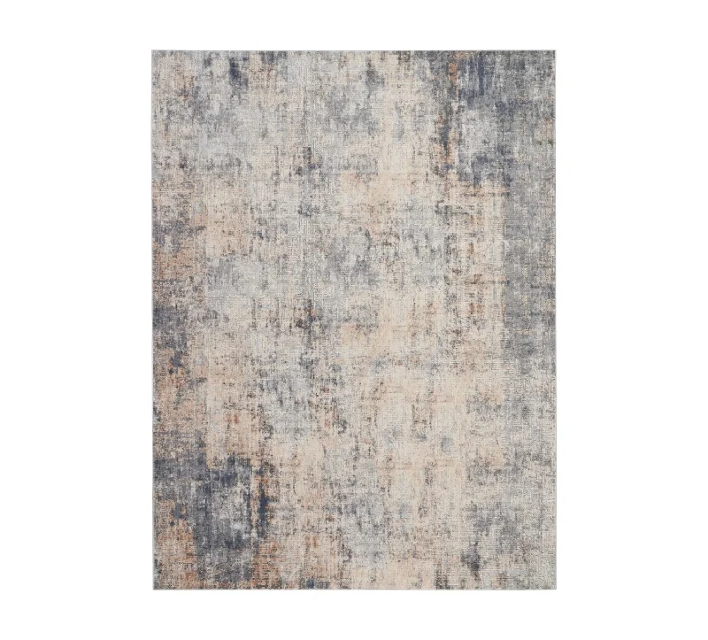 Rustic Texture Grey Beige 8 x 10 Rug