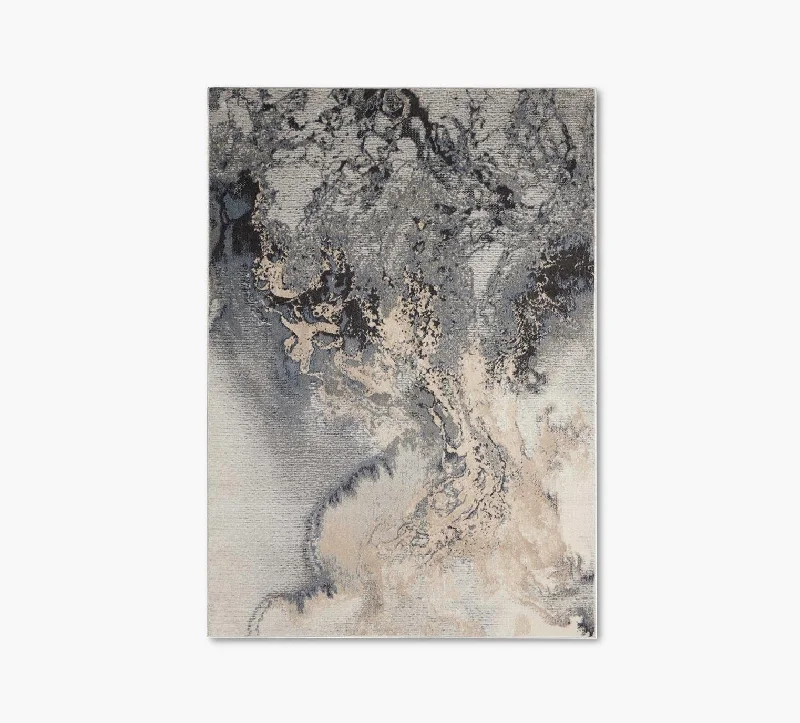 Watercolor Grey 5 x 8 Rug