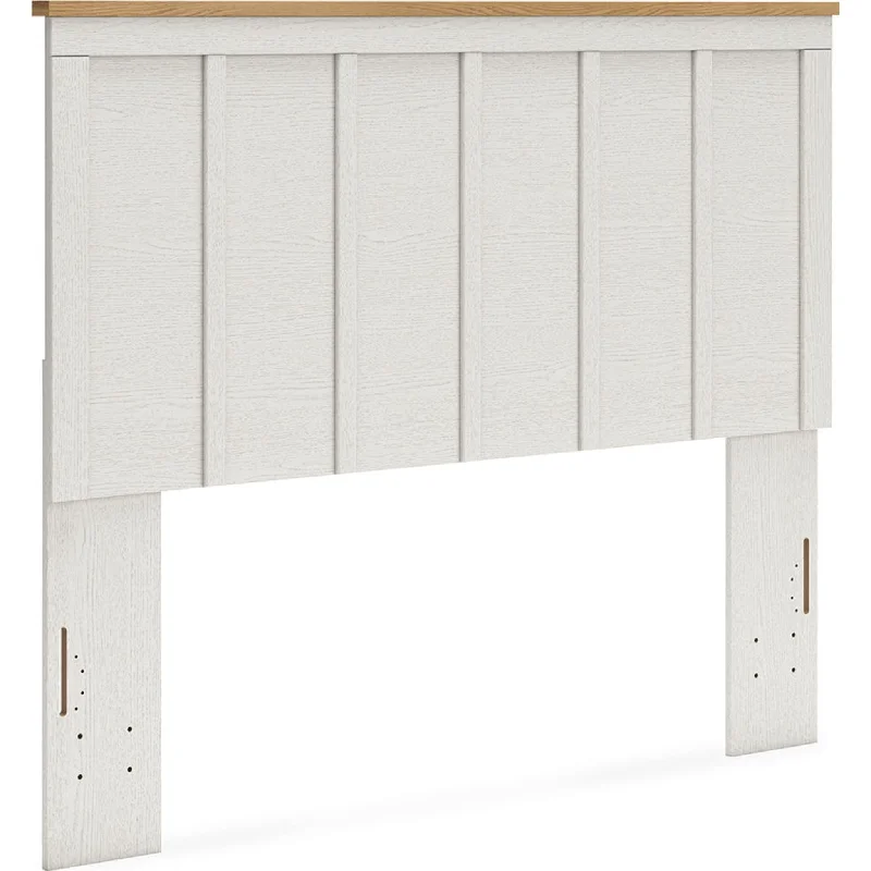 Linnocreek Queen Panel Headboard - White/Warm Brown